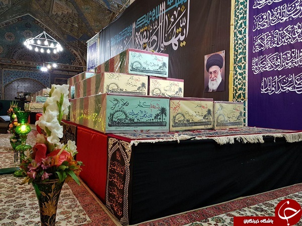 تصاویری از مراسم باشکوه وداع با شهدای گمنام در مشهد مقدس