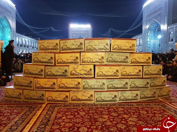 تصاویری از مراسم باشکوه وداع با شهدای گمنام در مشهد مقدس