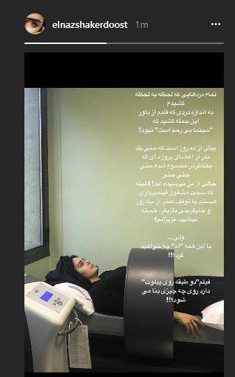 گلایه الناز شاکردوست از سازندگان «دو طبقه روی پیلوت» + عکس
