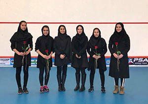 سکوی قهرمانی اسکواش برای دختران گلستان