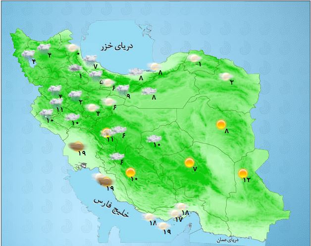 بارش باران و برف در تهران بارش باران و برف در تهران