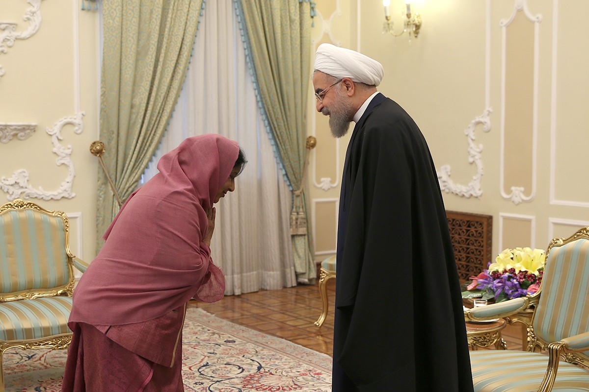 روحانی وزیر خارجه هند را به حضور پذیرفت