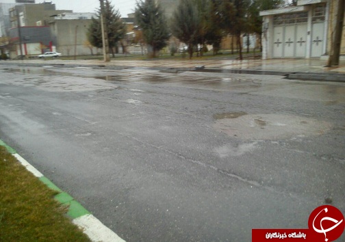 بارش مداوم باران در استان کرمانشاه+ تصاویر آبگرفتگی معابر