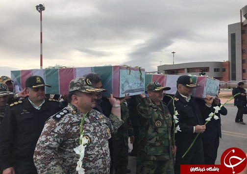 ورود پیکر مطهر 8 شهید گمنام به بیرجند+عکس