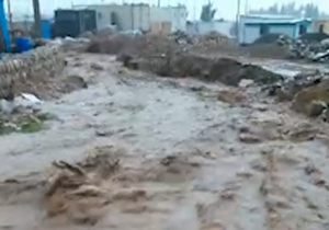 سیلاب در روستای زلزله‌زده «کوئیک» + فیلم