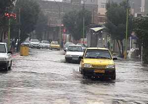 افزایش بارش باران و آبگرفتگی معابر در اردبیل
