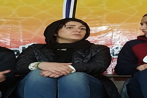 حضور باران کوثری در دیدار  تیم ملی فوتسال بانوان روسیه و ایران
