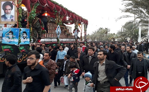 مراسم استقبال از دو لاله&zwnj;ی گمنام در بافق + تصویر