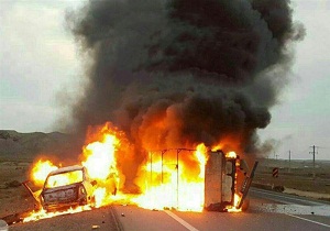 انفجار خودرو در آزاد راه همدان