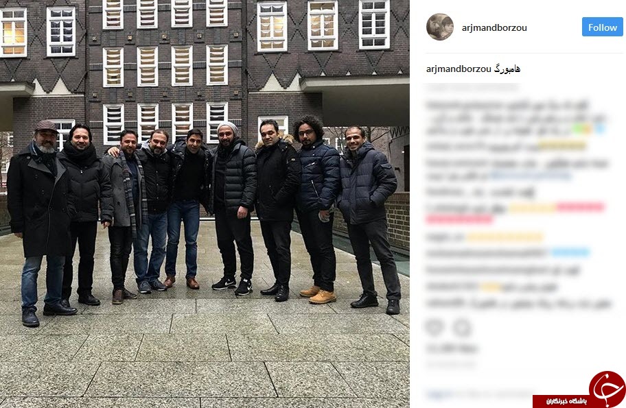 برزو ارجمند و مربی فوتبال هامبورگی در یک قاب