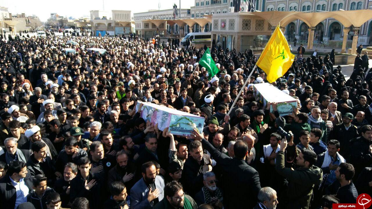 پیکر ۶ شهید گمنام دفاع مقدس در قم تشییع شد