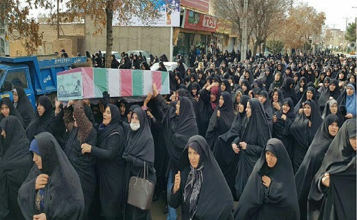 تشییع و تدفین لاله&zwnj;های فاطمی در بویین زهرا
