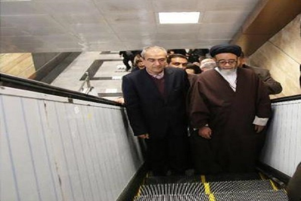 افتتاح پله برقی ایستگاه میدان ساعت