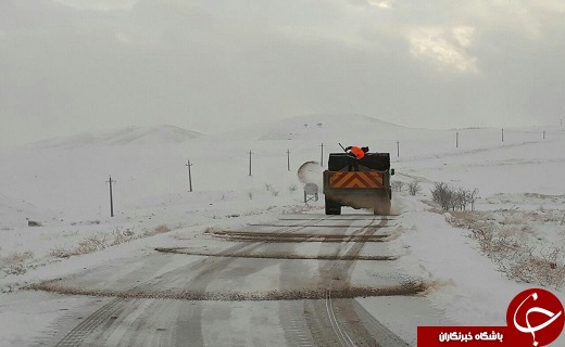 برف محورهای کوهستانی قزوین را سفیدپوش کرد