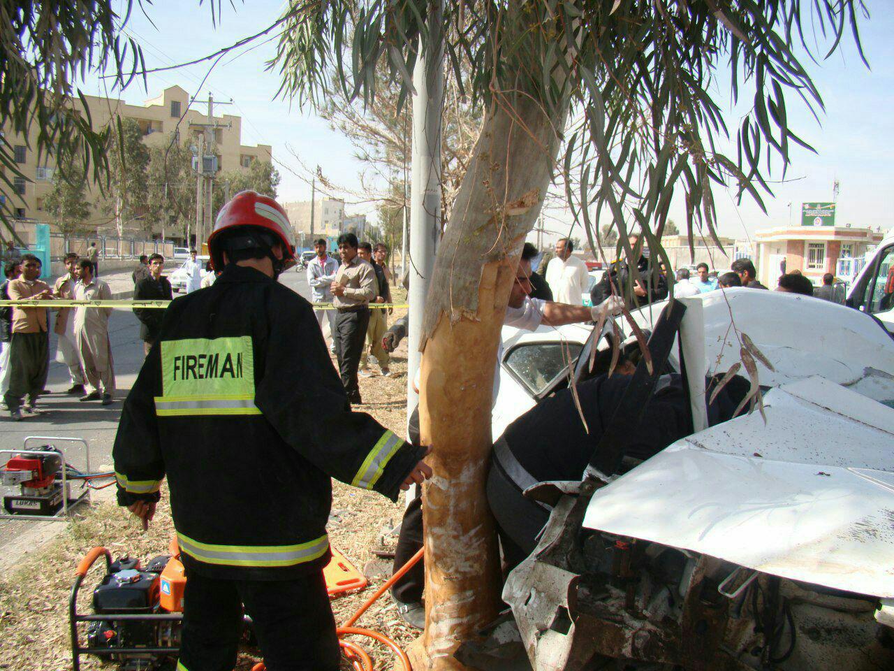 حادثه تلخ رانندگی در بلوار معلم + تصاویر