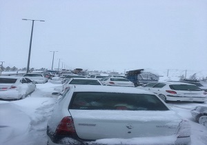 توقف خودروها در اتوبان قم - تهران