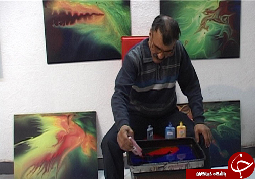 نقاشی بر روی آب با ترکیب رنگ و آب /ابداع سبک جدیدی در نقاشی + تصاویر