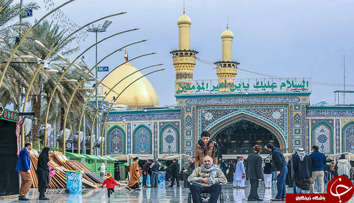 بارش باران در بین الحرمین کربلا