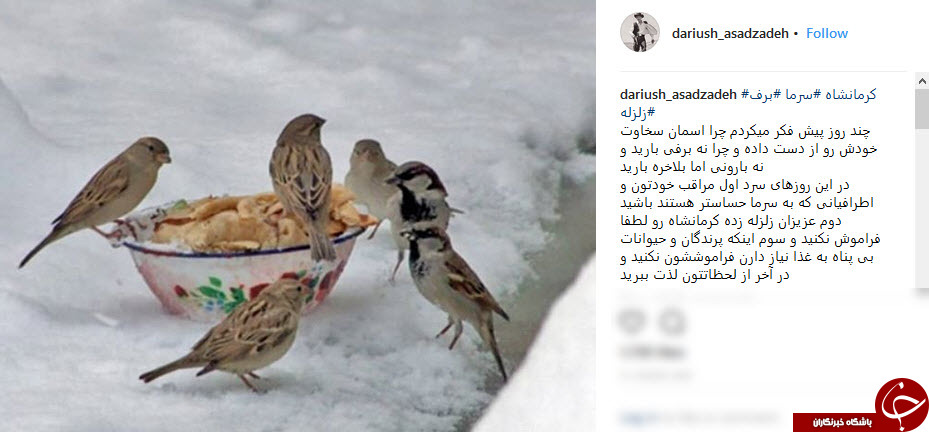 زلزله&zwnj;زدگان کرمانشاه را در سرما فراموش نکنیم