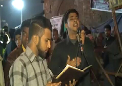 عزاداری فاطمیون در سالروز شهادت حضرت فاطمه زهرا(س) + فیلم