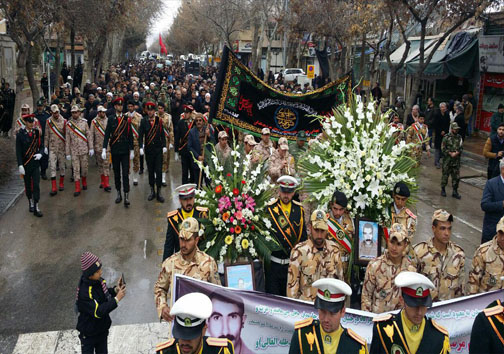 تشییع و خاکسپاری شهدای دوران دفاع مقدس در خراسان شمالی