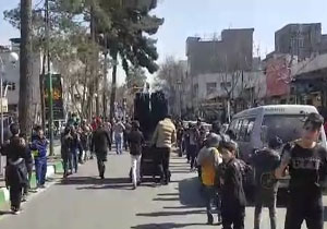 مراسم عزاداری دخت پیامبر در شهرری + فیلم