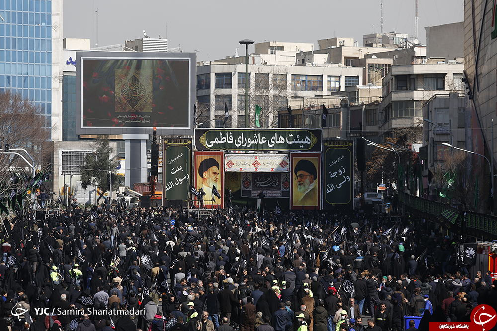 گزارش تصویری از تجمع بزرگ عزاداری فاطمی در تهران بزرگ