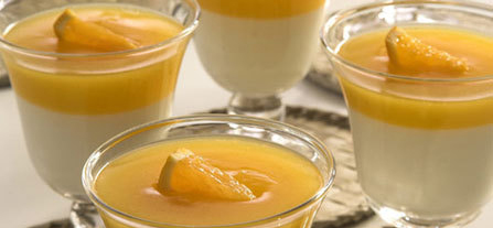 طرز تهیه فرنی دورنگ با طعم پرتقال