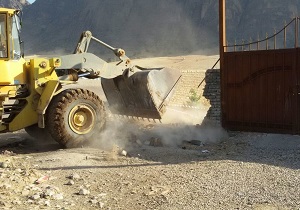 تخریب ۴۵ بنای غیر مجاز در اراضی کشاورزی شهرستان قزوین