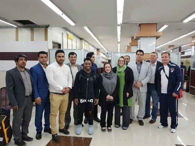 تیم ملی وزنه برداری آمریکا به همراه اورسلا پاپاندرا وارد ایران شد