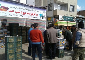 تعیین ۱۰۰نقطه برای توزیع میوه شب عید در استان اردبیل