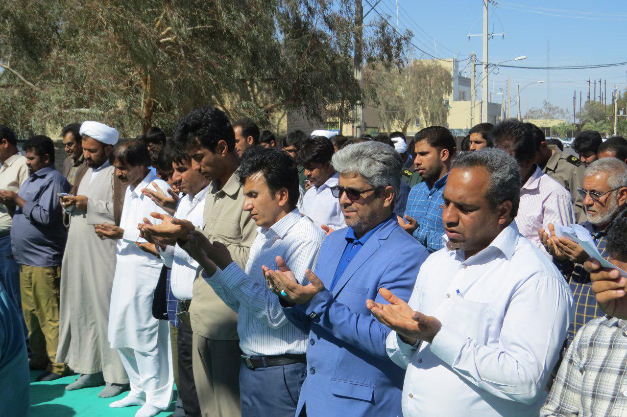 نماز طلب باران در ریگان اقامه شد