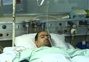 بهبود چشمگیر جوان بسیجی که در درگیری با دراویش داعش مجروح شده بود + فیلم