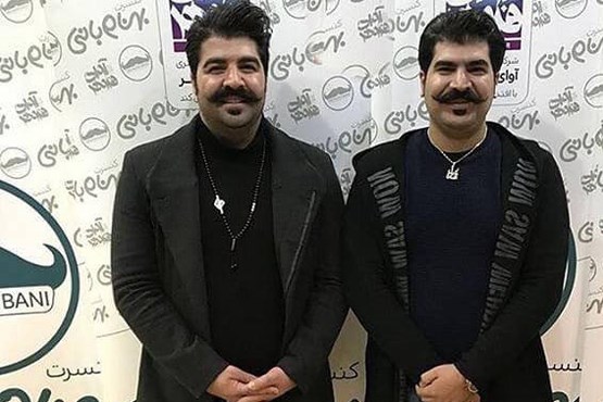 خواننده معروف در کنار بدلش! +عکس