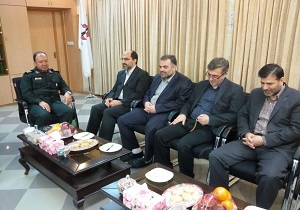 دیدار مدیرکل صدا و سیمای مرکز آذربایجان غربی با فرمانده جدید سپاه شهدای استان