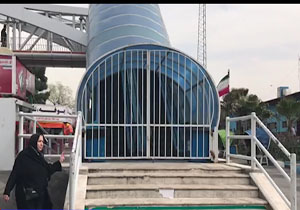مسدود بودن پل عابرپیاده در ترمینال شرق تهران + فیلم