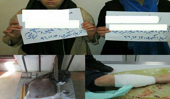 شرور نظام آباد با تیر پلیس و ۷ کیلو تریاک زمین گیر شد