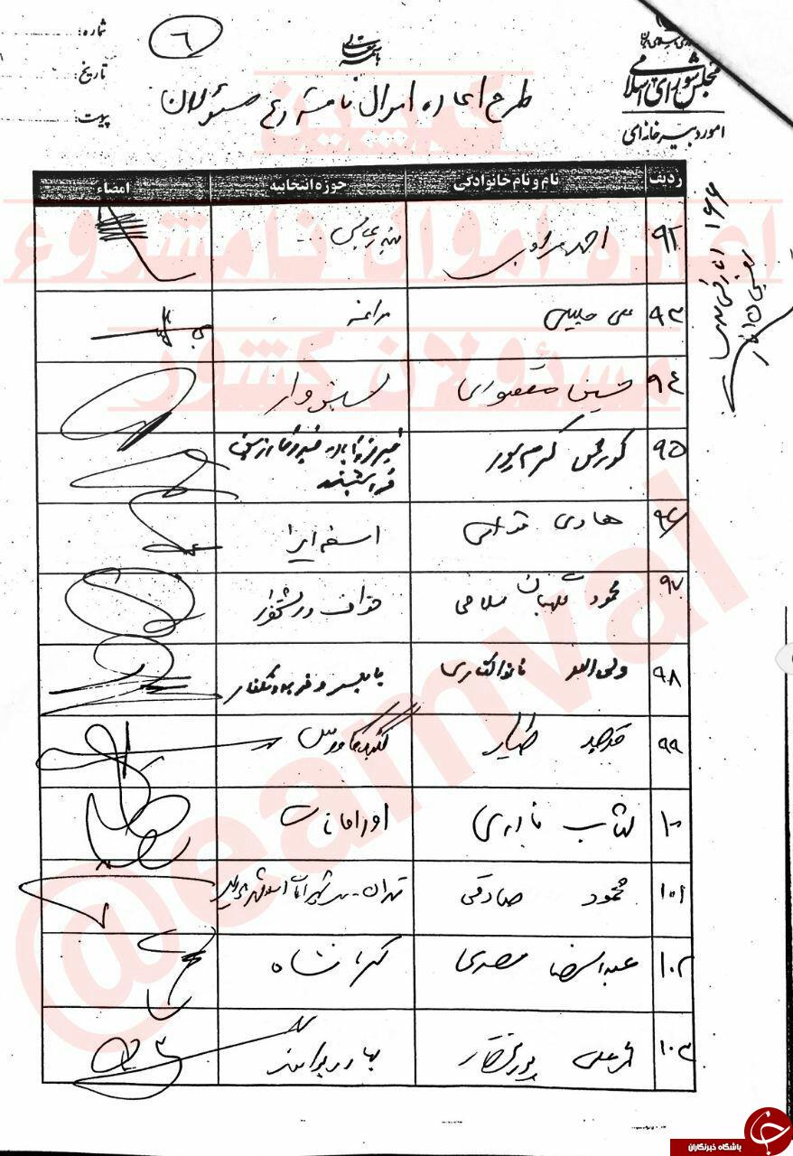 اسامی نمایندگان امضاکننده طرح اعاده اموال نامشروع مسئولان منتشر شد
