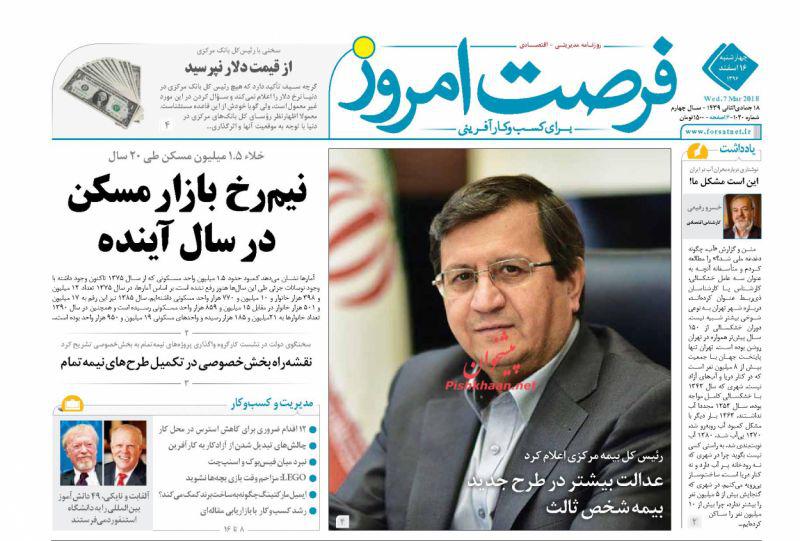 صفحه نخست روزنامه های اقتصادی 16 اسفندماه صفحه نخست روزنامه های اقتصادی 16 اسفندماه
