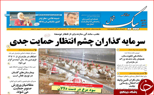 نیم صفحه نخست روزنامه های استانی؛
