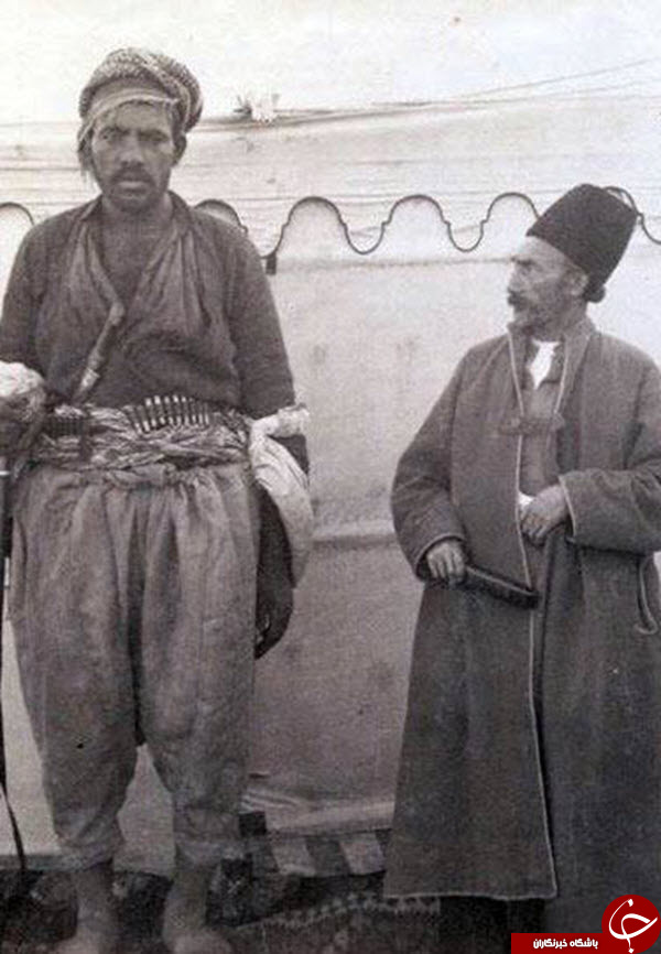 مرد قجری و بادیگاردش در یک قاب! +عکس