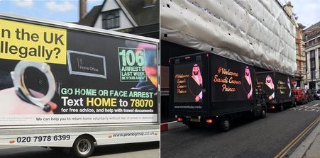 خوشآمدگویی عجیب حامیان محمد بن سلمان در انگلیس+تصاویر