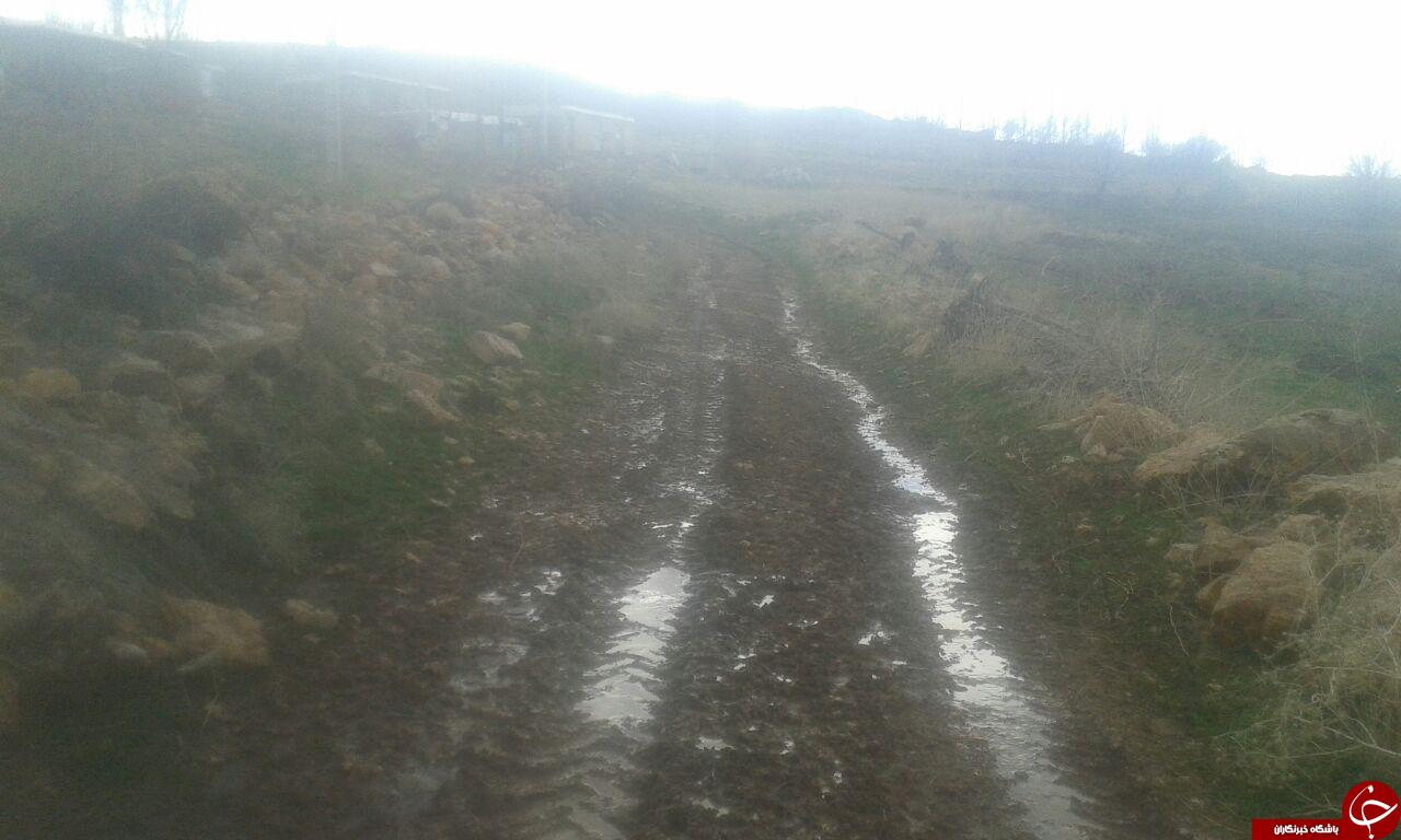 وضعیت نامناسب جاده در روستای علیقوب&zwnj;علیا + تصاویر