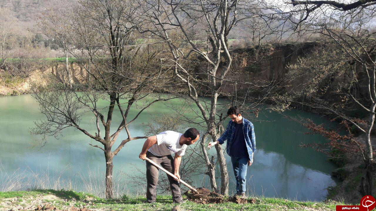 کاشت 200 اصله نهال در طبیعت زیبای رامیان + فیلم و تصاویر