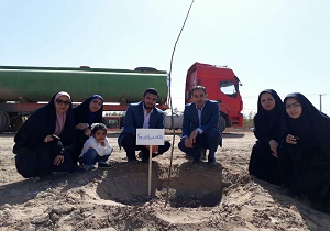 غرس نهال توسط اعضای باشگاه خبرنگاران یزد