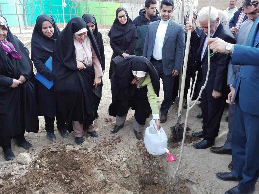 دیدار ابتکار از روند اجرایی پارک بانوان اراک /کاشت درخت در پارک&zwnj;بانوان