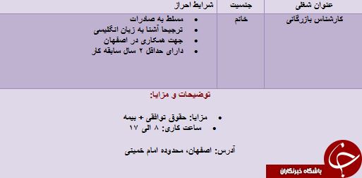 دعوت به همکاری در استان اصفهان