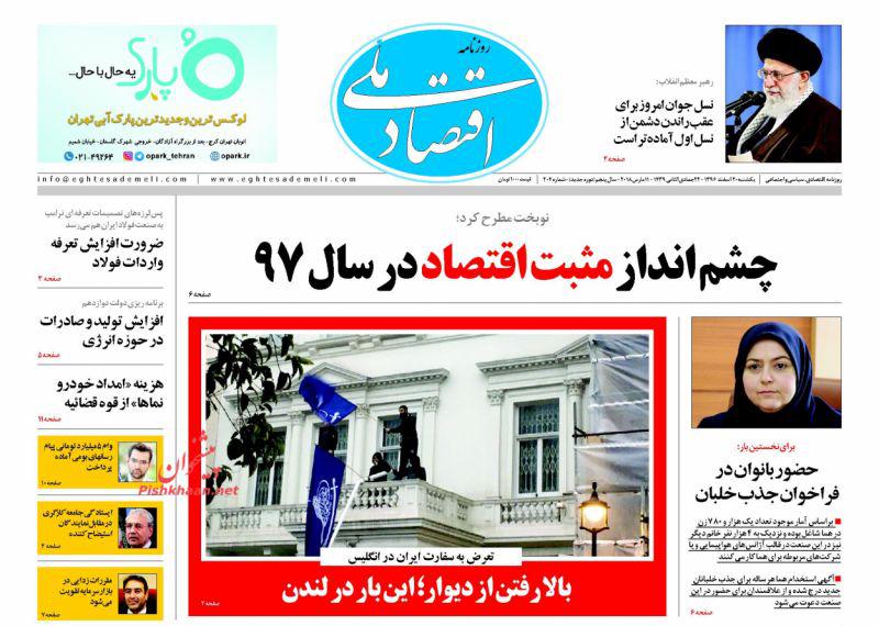 صفحه نخست روزنامه های اقتصادی 20 اسفندماه