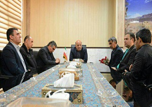 دیدار مدیرعامل تیم والیبال خاتم با فرماندار اردکان
