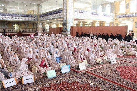 جشن تکلیف الهی ۳۵۰ دختر دلیجانی +تصاویر